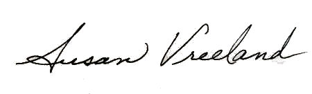signature of Susan Vreeland