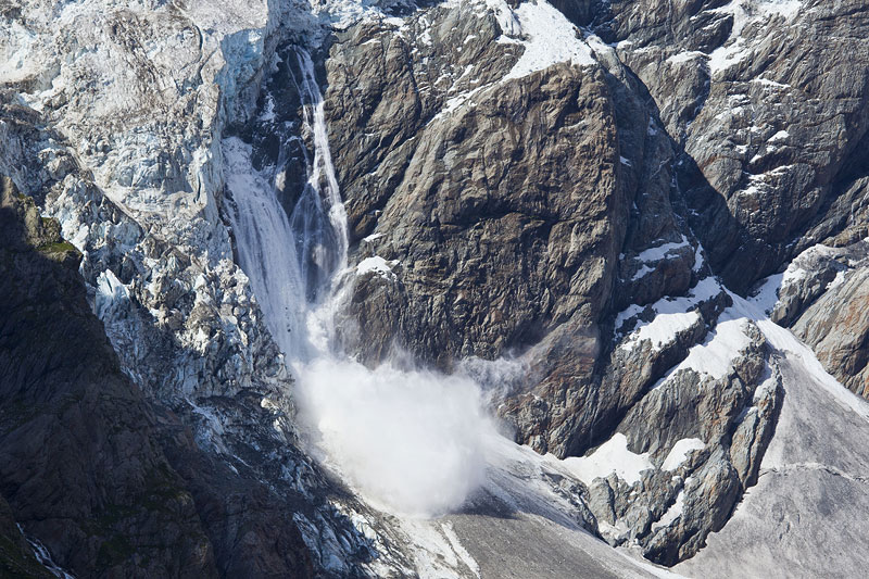 Gletscher, Eislawine