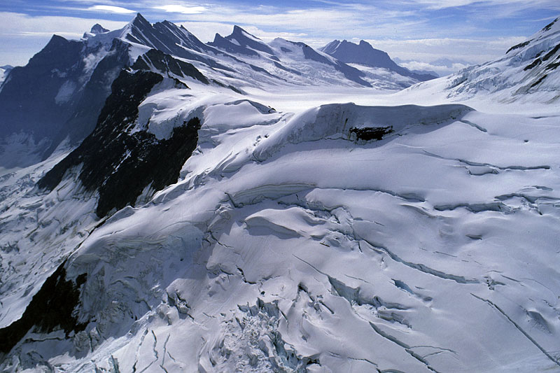 Unterer Grindelwaldgletscher, Flugbild