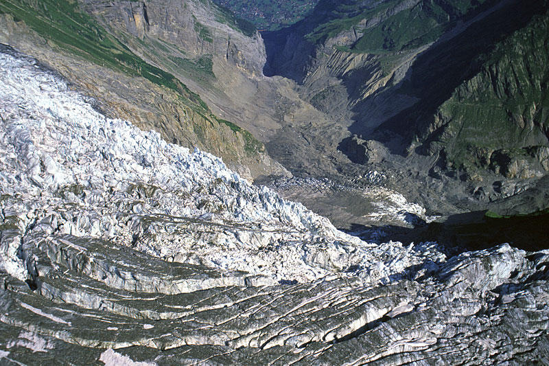 Unterer Grindelwaldgletscher, Flugbild