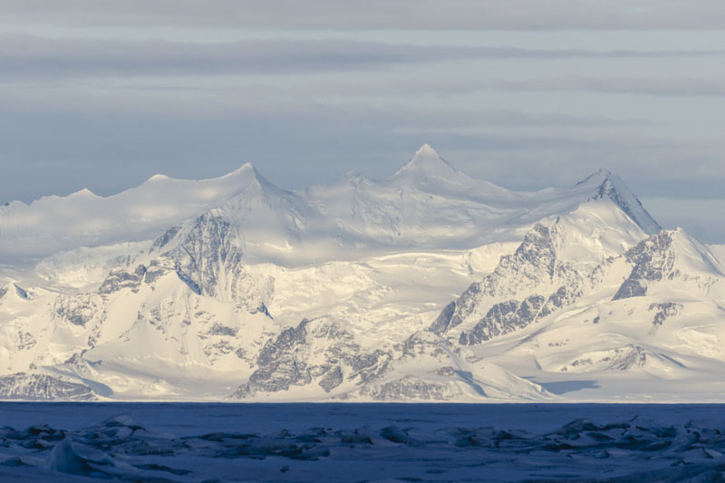George VI Ice Shelf surrounding mountains