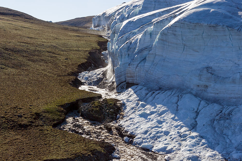 Crusoe Glacier Wiederholungsaufnahmen 1977-2008-2022