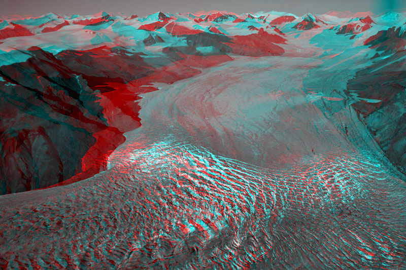 Similar view as in the previous photo here as anaglyph 3D image