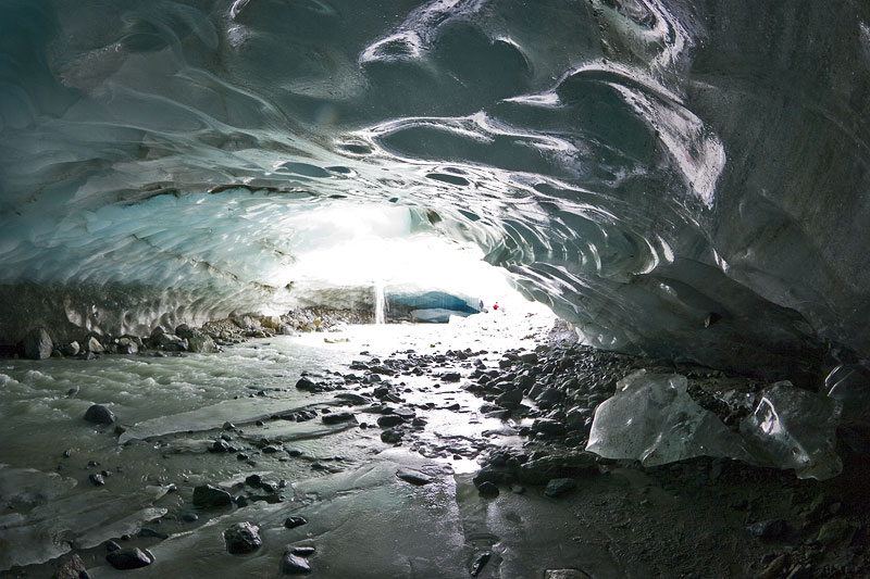 Crevasse filming and ice cave 2010