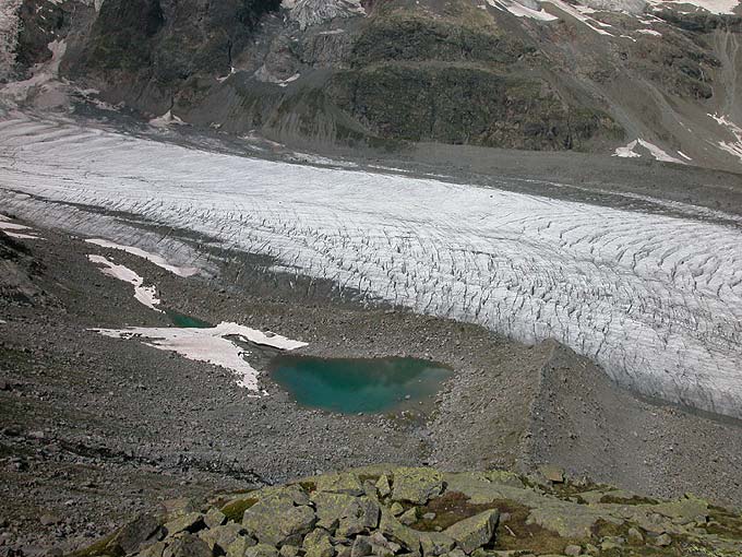 Eislawinen, Ogiven und Gletscherseen