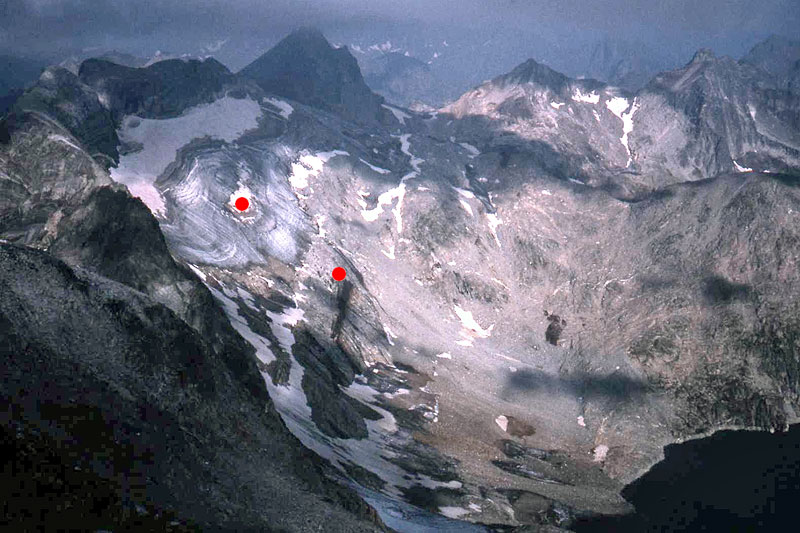 Glaciar de Seil de la Baquo Est, Perdiguero Massif