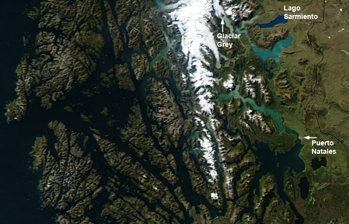 Satellite image Patagonia