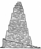 Turm zu Babel der Programmiersprachen,<br>angelehnt an Sammet 1969