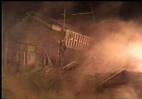 Flankeneruption 2002/03: Schden durch die Lavastrme vom sdlichen Schlot- Videoseite