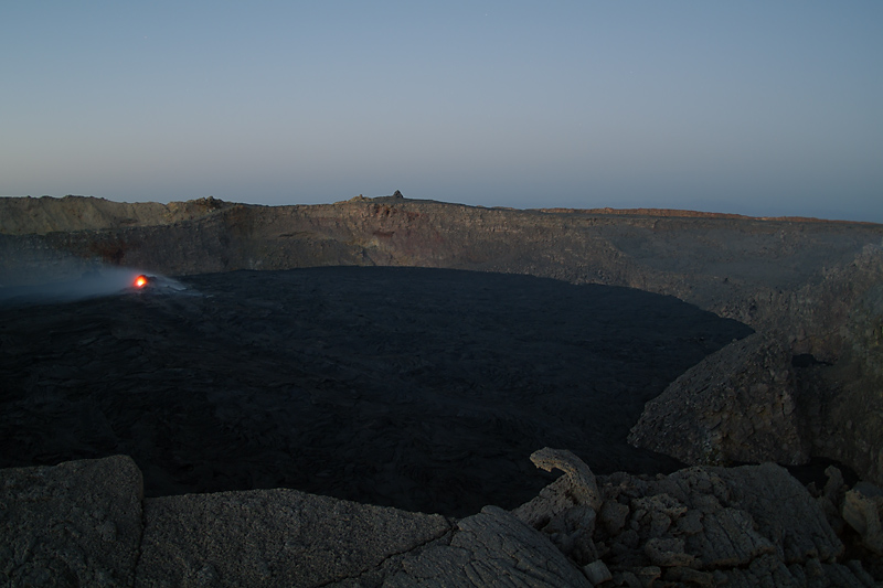 Il lago di lava a Gennaio 2011