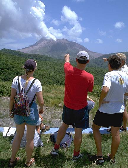 Volcanologists in the field