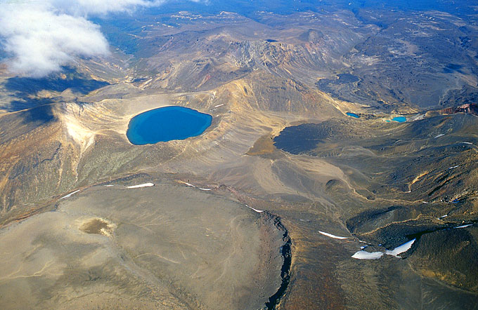 Tongariro and Ngauruhoe volcanoes from the air