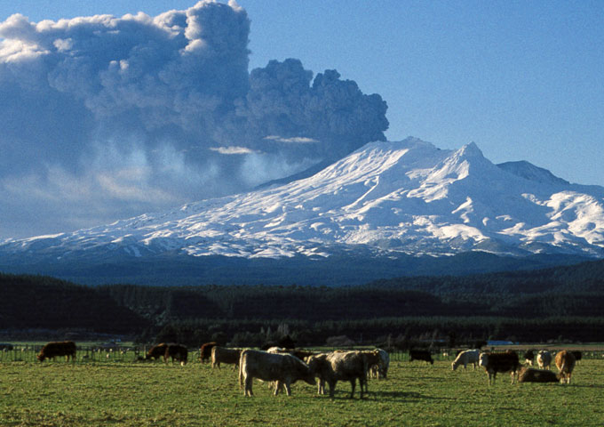 Eruzione del vulcano Ruapehu Giugno 1996