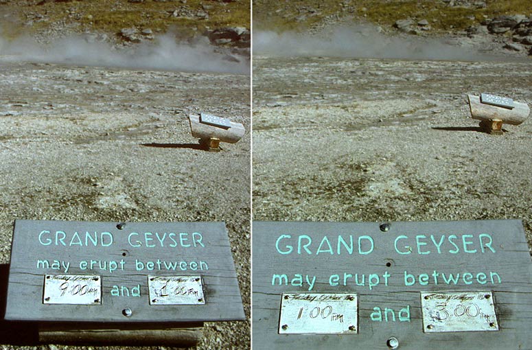 Geyser eruptions: Photos