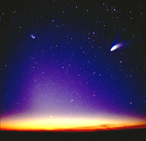 Grosse Kometen von Stromboli aus beobachtet