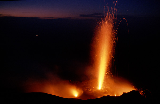 11.-15. Oktober 2005: Die Eruptionen vom Pizzo aus gesehen