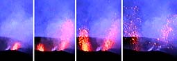 Eruption am Nordostkrater von Stromboli