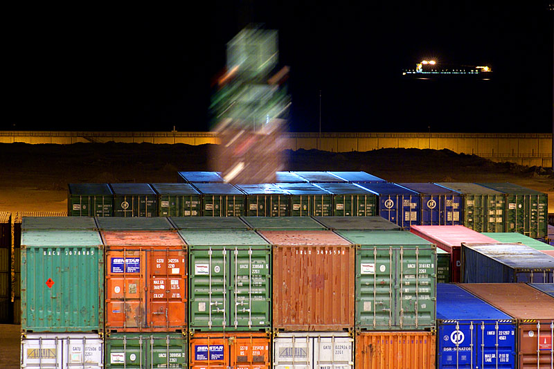 Valencia: Der Hafen bei Nacht