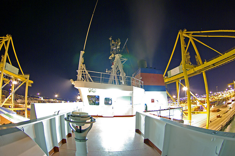 Valencia: Der Hafen bei Nacht