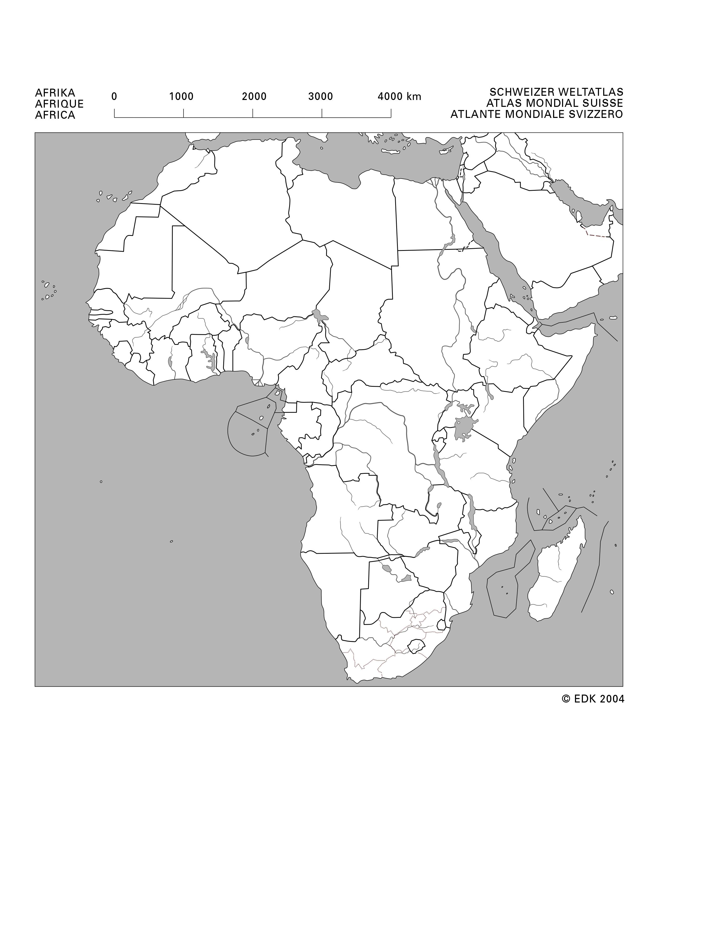 Stumme Karte Afrika