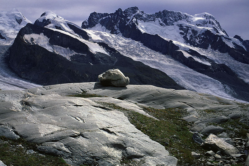 Gornergletscher, Erratiker