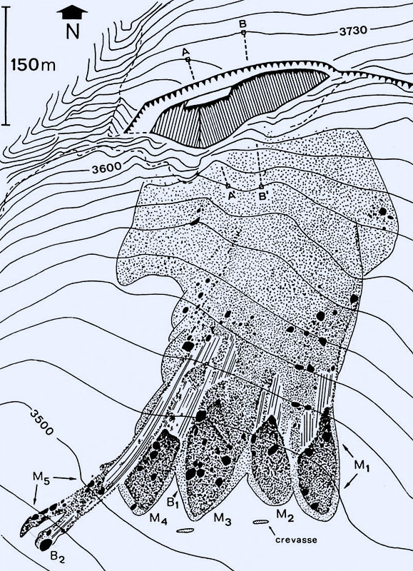 Large ice avalanche from Mnch