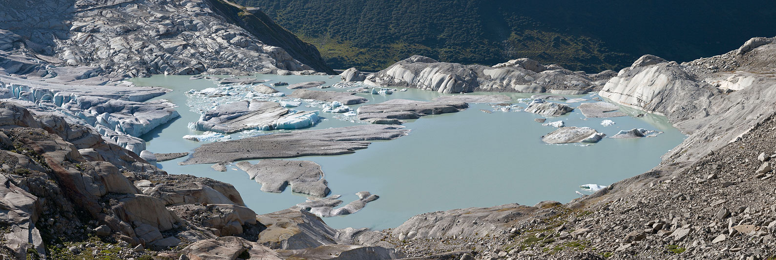 Rhonegletscher, Gletschersee, Gletscherschwund Rhonegletscher, Gletschersee, Gletscherschwund