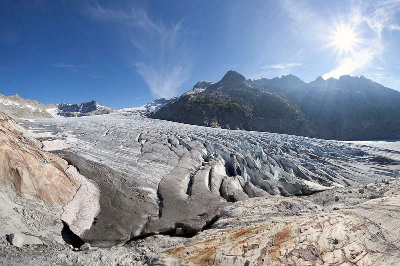 Rhonegletscher, Gletschersee, Gletscherschwund Rhonegletscher, Gletschersee, Gletscherschwund
