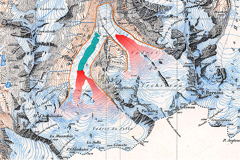 Panoramafoto und Siegfriedkarte von 1877