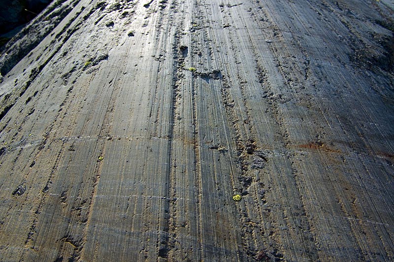 Glacially eroded bedrock near Triftgletscher, 15. August 2007