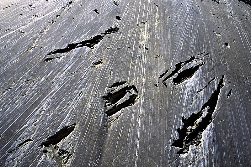 Glacier de Tsanfleuron, striae