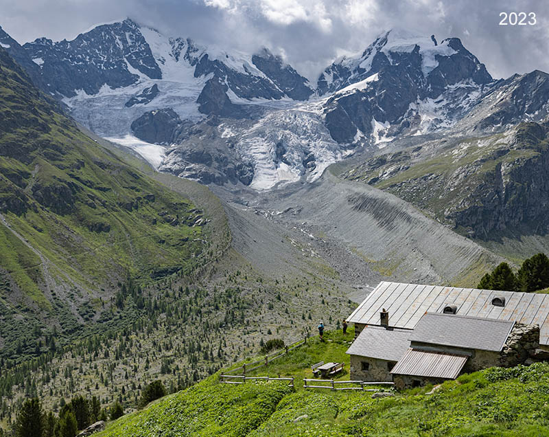 2021-2023: Luftbilder und Wiederholungsaufnahmen Tschiervagletscher