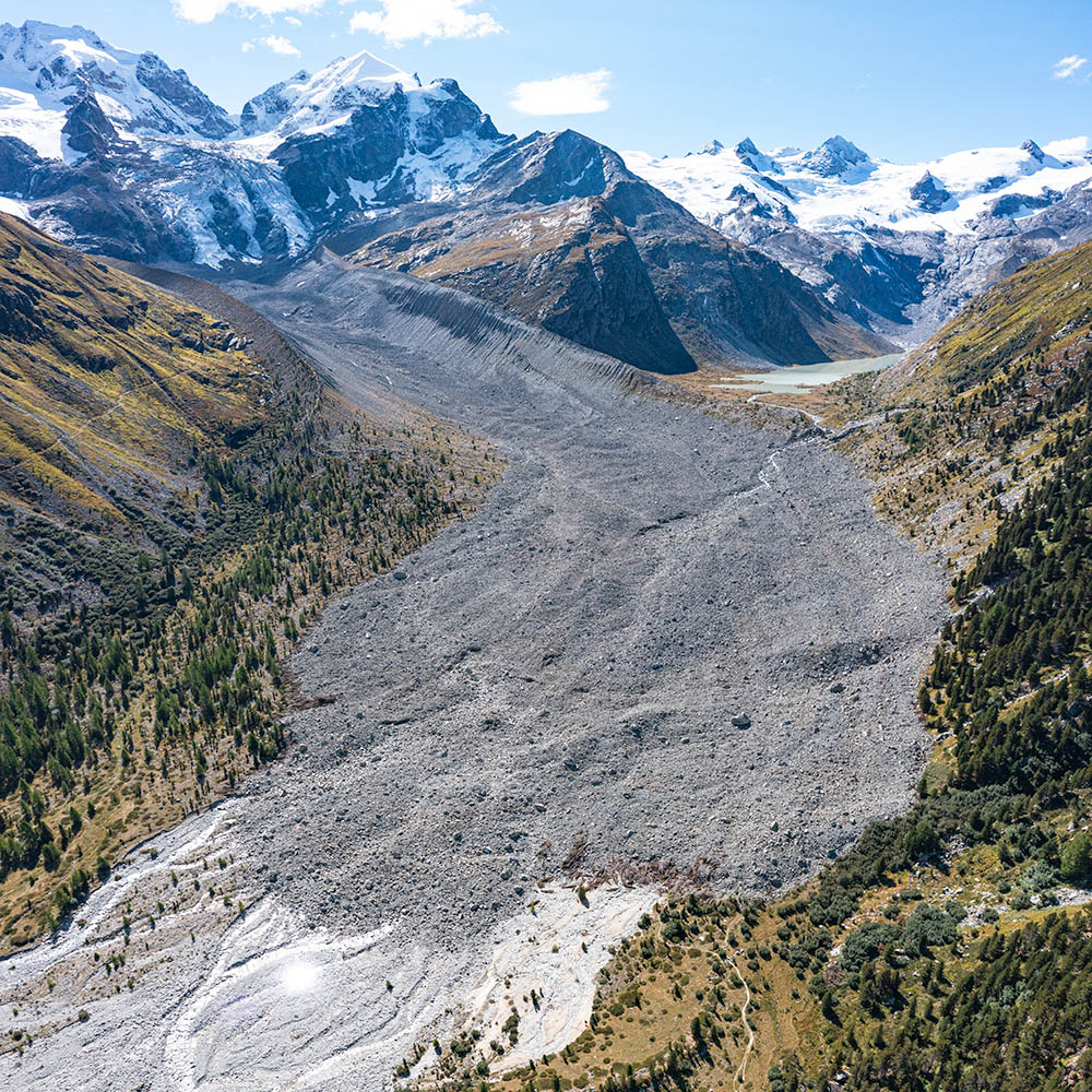 Landslide over Vadret da Tschierva 2024 Landslide over Vadret da Tschierva 2024