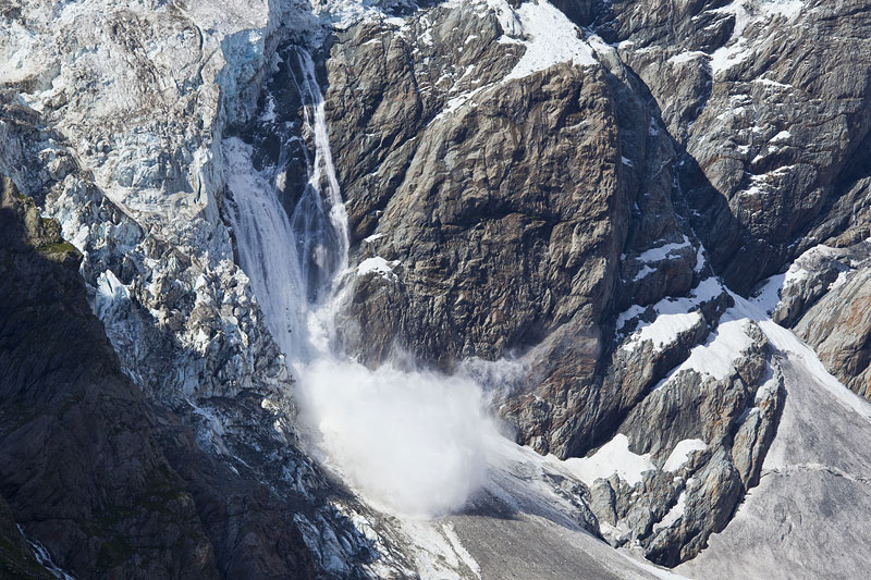 glacier, ice avalanche glacier, ice avalanche