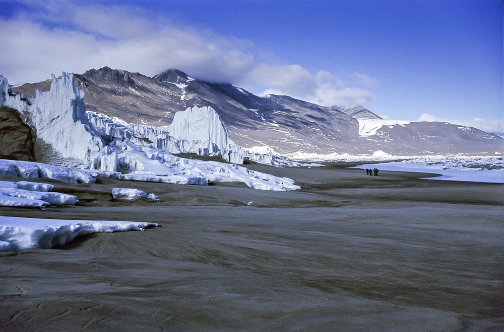 Glacier surface and cliffs Glacier surface and cliffs