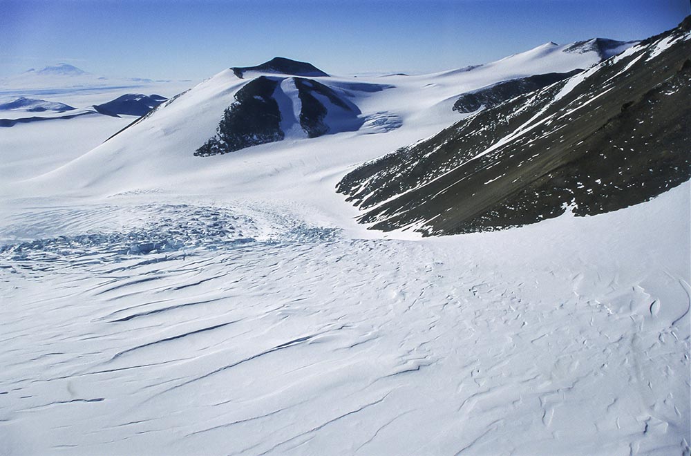 Glacier surface and cliffs Glacier surface and cliffs