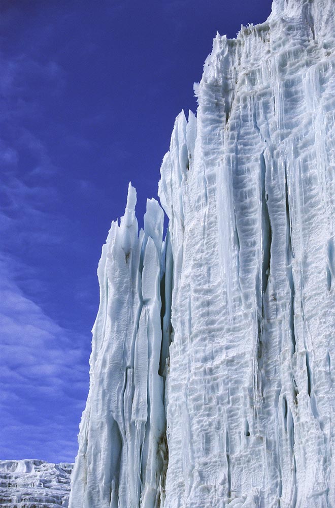 Glacier surface and cliffs Glacier surface and cliffs