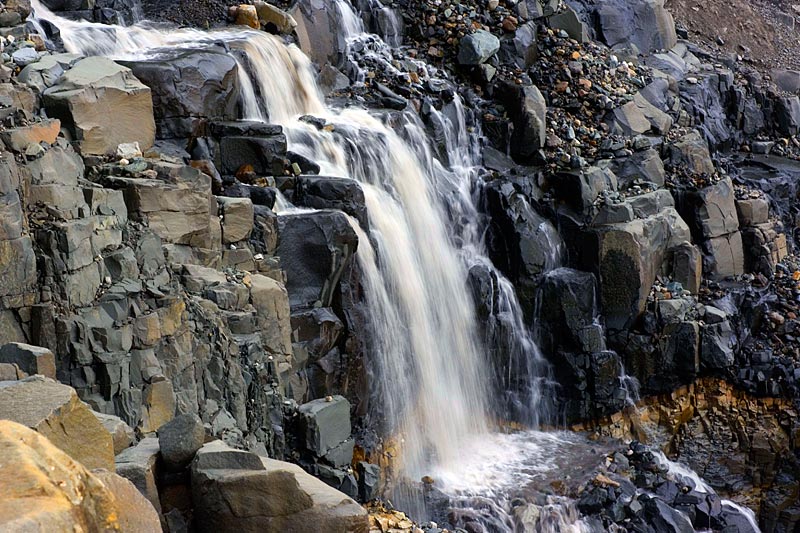 Crusoe Glacier: Formen und Farben