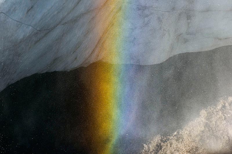 Crusoe Glacier: shapes and colours