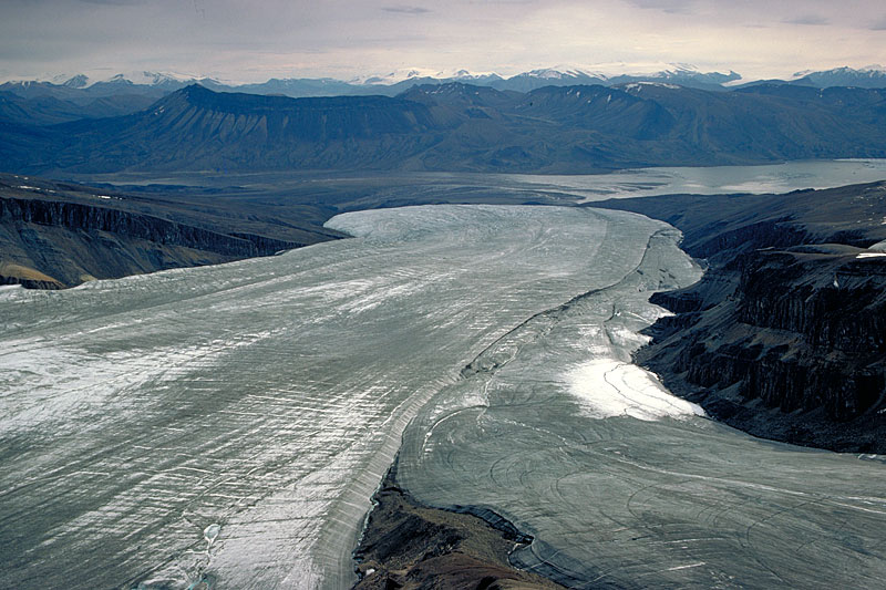 Crusoe Glacier: Mitte und Nordteil Crusoe Glacier: Mitte und Nordteil