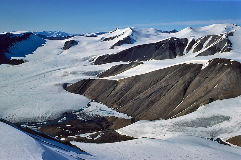 Crusoe Glacier: Mitte und Nordteil Crusoe Glacier: Mitte und Nordteil