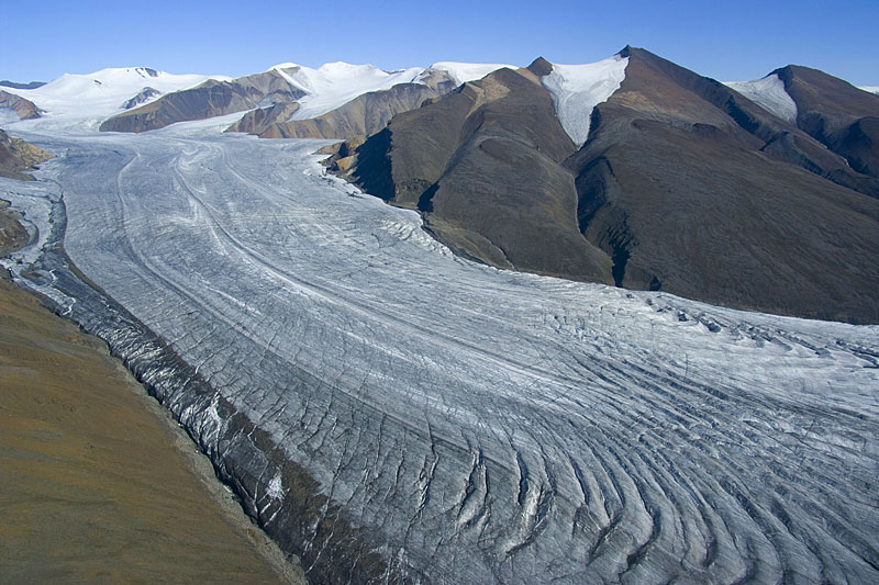 Crusoe Glacier: Stirn und Westseite Crusoe Glacier: Stirn und Westseite
