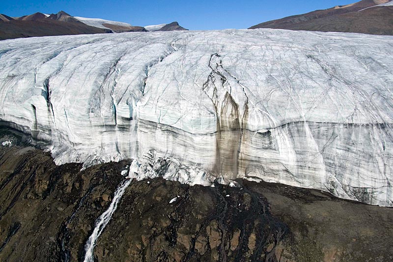 Crusoe Glacier: Stirn und Westseite