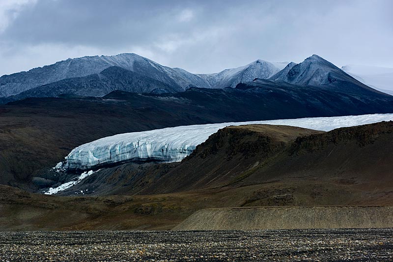 Crusoe Glacier: Stirn und Westseite Crusoe Glacier: Stirn und Westseite