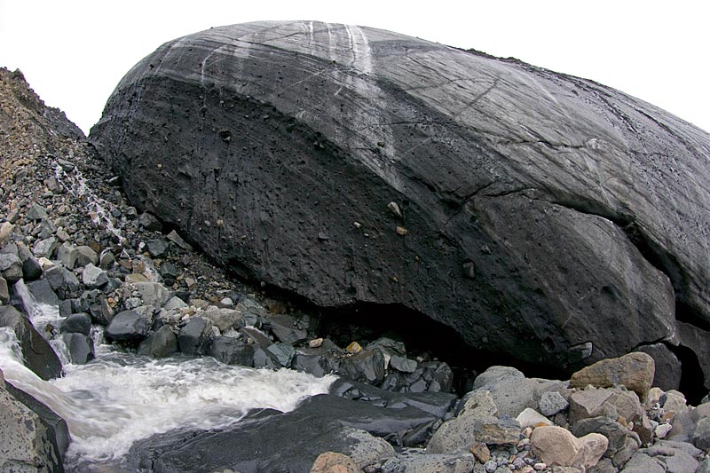 Crusoe Glacier: Stirn und Westseite Crusoe Glacier: Stirn und Westseite