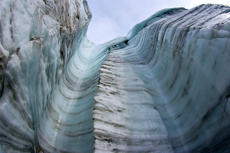 Crusoe Glacier: Stirn und Westseite Crusoe Glacier: Stirn und Westseite