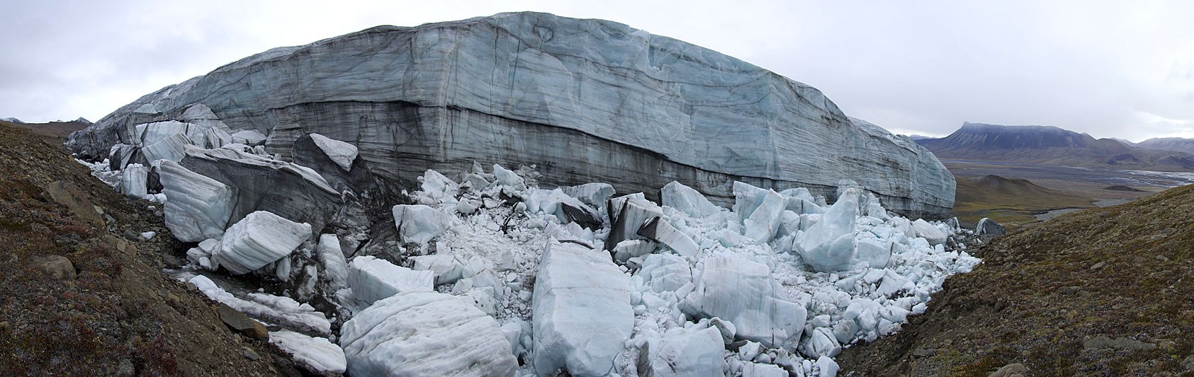 Crusoe Glacier panorama photos