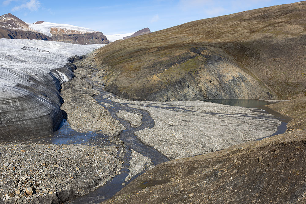 Crusoe Glacier Wiederholungsaufnahmen 1977-2008-2022