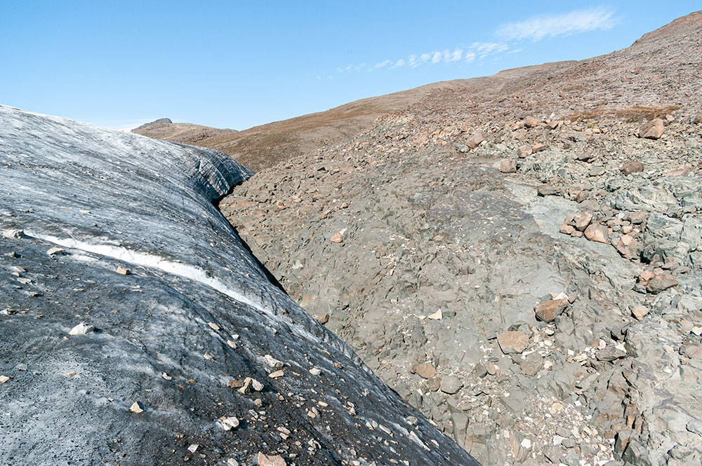 Crusoe Glacier Wiederholungsaufnahmen 1977-2008-2022