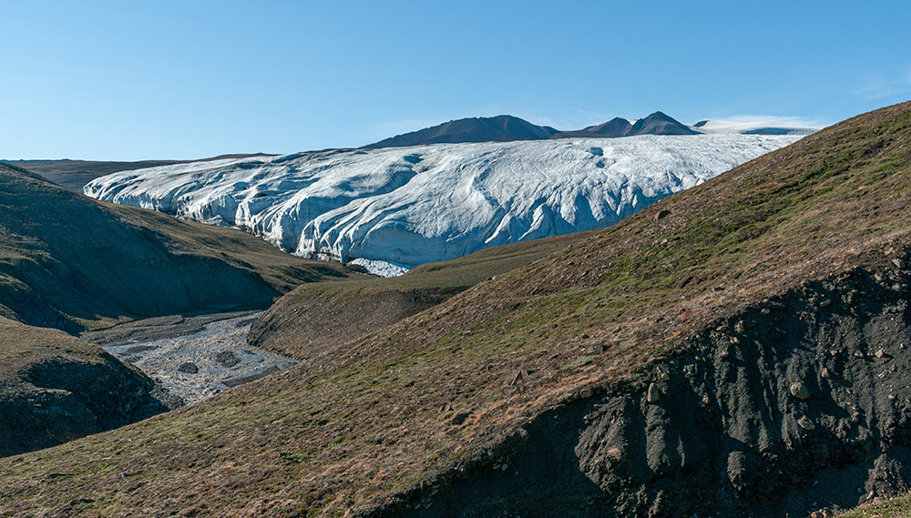 Crusoe Glacier repeat photos 1977-2008-2022